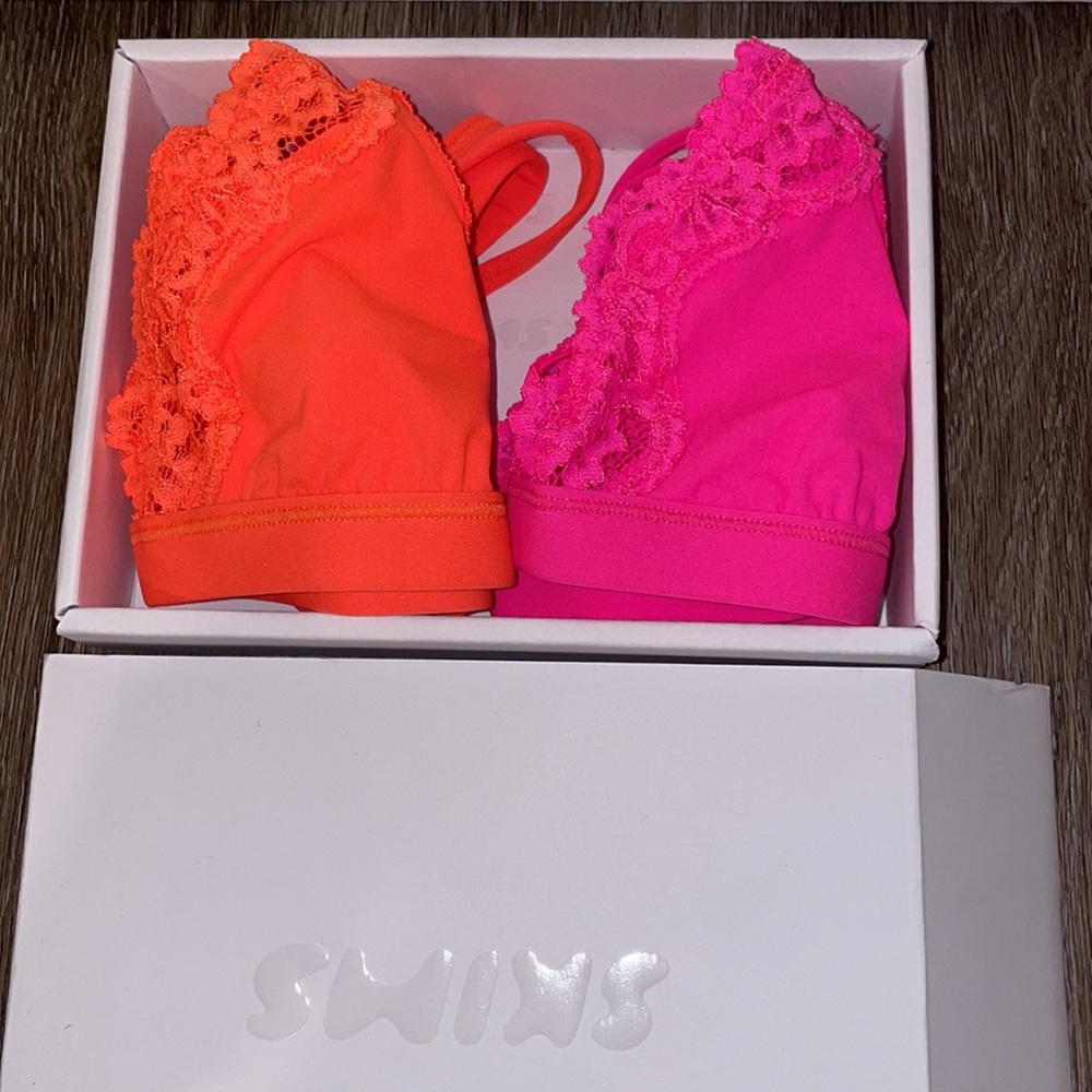 Skims Fits Everybody Lace Triangle Bralette Pack